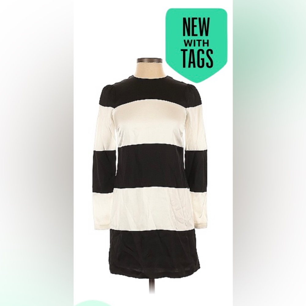 Cynthia Rowley black and white strips dress New with tags size 0